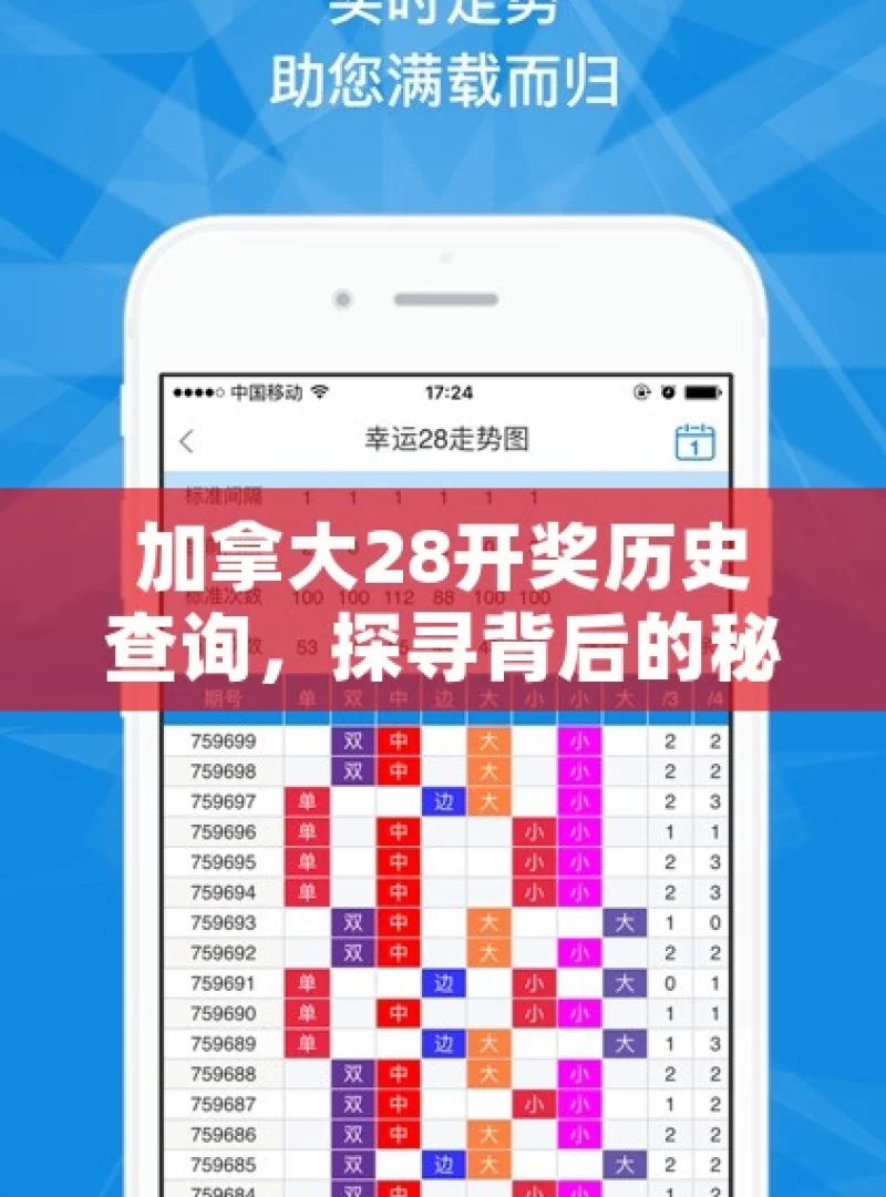 加拿大28开奖历史查询，探寻背后的秘密？加拿大28开奖历史查询，揭秘彩票背后的故事，你准备好了吗？，探寻加拿大 28 开奖历史背后的秘密